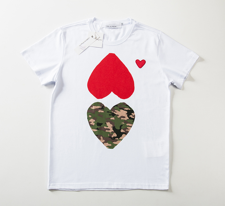 

Play Fashion Mens T-Shirts designer red heart shirt casual Tshirt cotton embroidery short sleeve summer T-shirt 3QK1, Gold