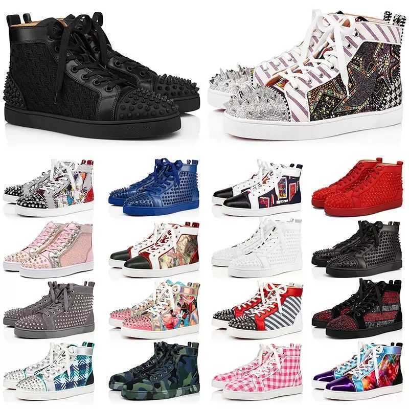 2022 Red Bottoms Shoes Platform Luxury Bottom Designer Sneakers Studded Spikes All Black Loafers Vintage Sports Mens Womens Trainers Flats Casual