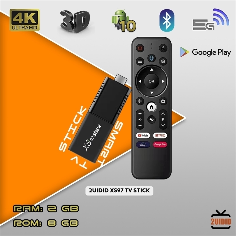 

Smart Remote Control 2UIDID Bluetooth Smart XS97 50 TV Stick Android 100 4K HDR 24GHz 5G Model QXH313TVD DDR3 2GB EMCP 8GB HDMI20 4K 221017
