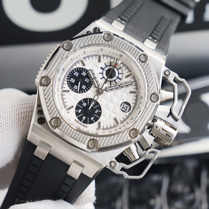 

N factory Royal Watch luxury watches V5 automatic ETA 7750 movement mechanical black rubber strap Mechanical Men Sapphire WristWatches all function works, 01 watch with box