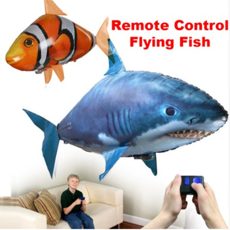

ElectricRC Animals Remote Control Shark Toys Air Swimming Fish Infrared Flying Balloons Clown Gifts Party Decoration Animal 221014, Shark no box