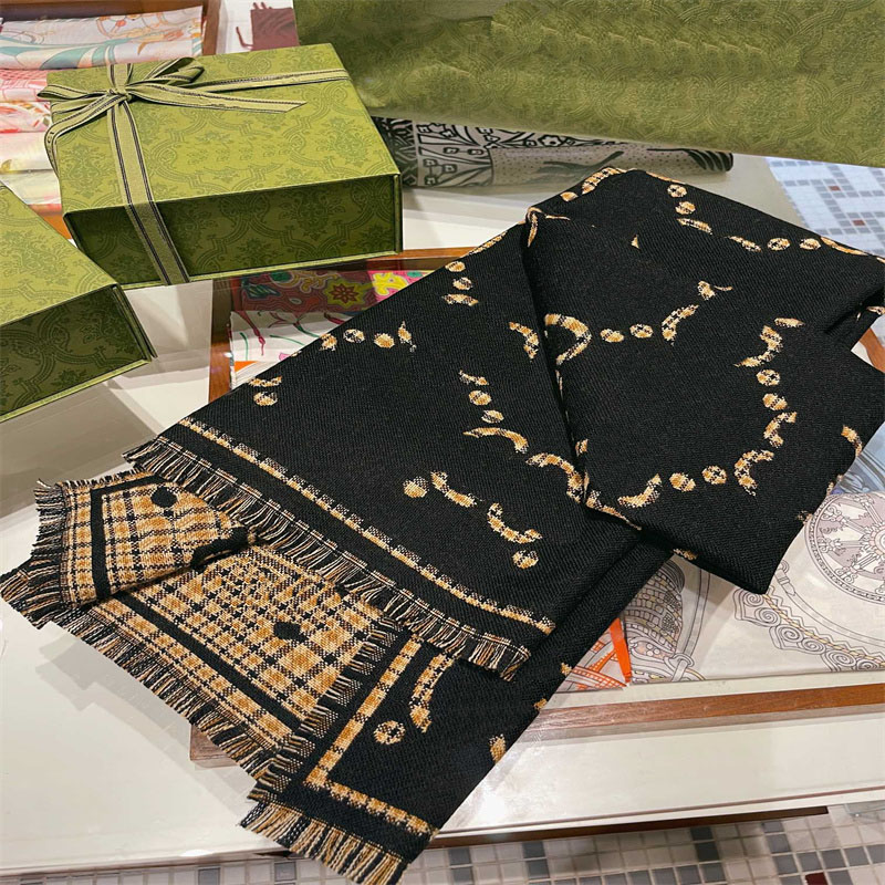 

Designers Winter Scarf For Women Men Luxurys Brand Scarves Warm Fedora Fashion Scarfs Mens Womens Soft Wollen G Letter Printed 3 Colors 2022