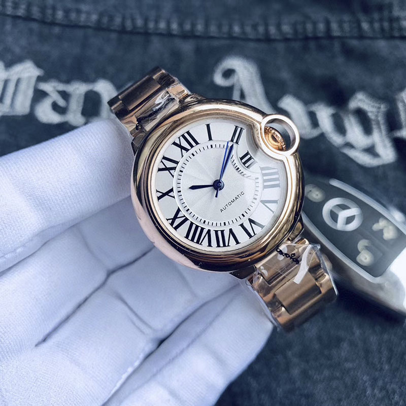 

Luxury watches for women 33mm 36mm Automatic Mechanical movement watch designer pink watch fashion Wristwatch for ladies or men reloj aaa quality, Gold