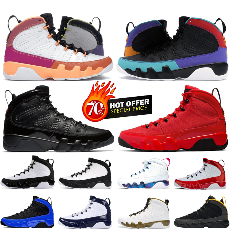 

New fashion basketball shoes 9 9s Mens trainers Women sports sneakers Personality Statue University Blue EUR 40-47
