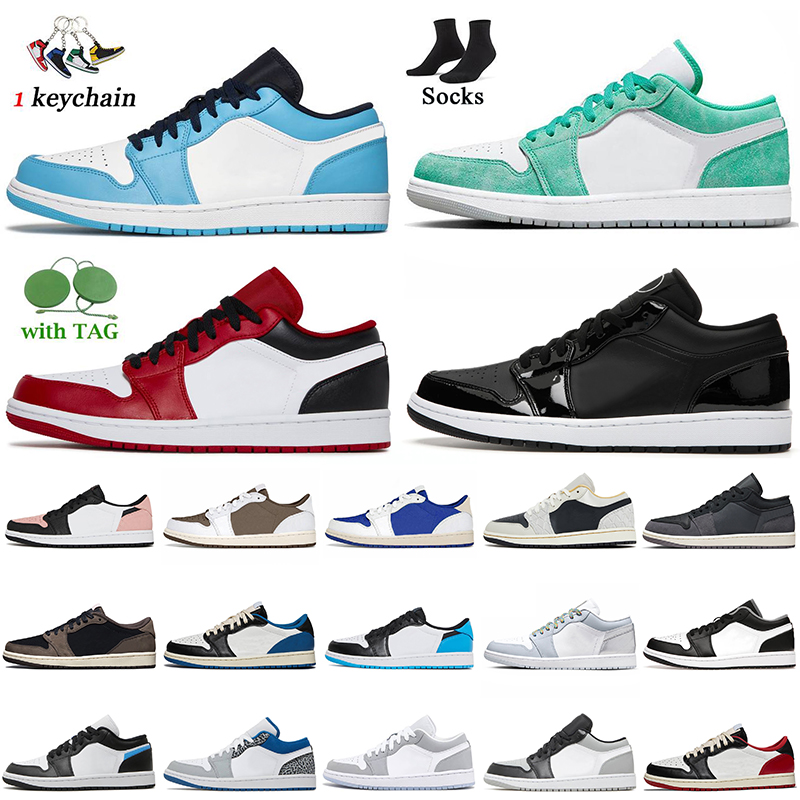 

Fashion Jumpman 1 Low Women Mens Basketball Shoes Cactus Jack 1s Washed Denim New Emerald Craft Inside Out Black Phantom Tear Away Silver, B9 low se barely green 36-46