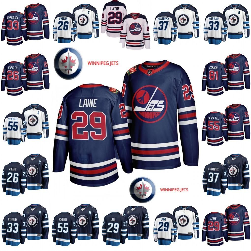 

College wear Hockey 55 Mark Scheifele Jersey 26 Blake Wheeler 33 Dustin Byfuglien 29 Patrik Laine 81 Kyle Connor Winnipeg Jets Hockey Jersey, White