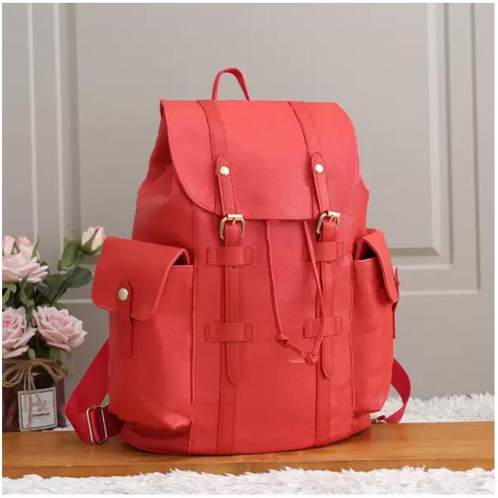 

High Quality Leather Christopher Backpack Luxurys Designer knapsack Men Women Classic Flowers Plaid Schoolbag Satchel Backpack, Brown old flower