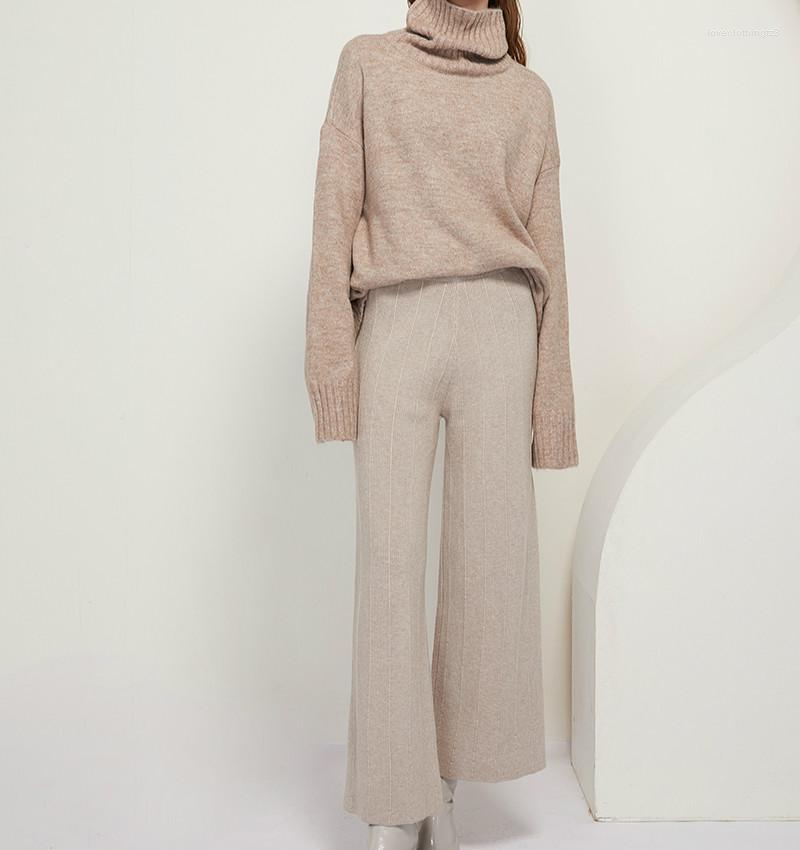 Women's Sweaters Spring/Autumn Soft Alpaca Wool High Collar Loose Thick Needle Sweater Fashion Bottom Shirt Knitted Turtleneck Batwing Top