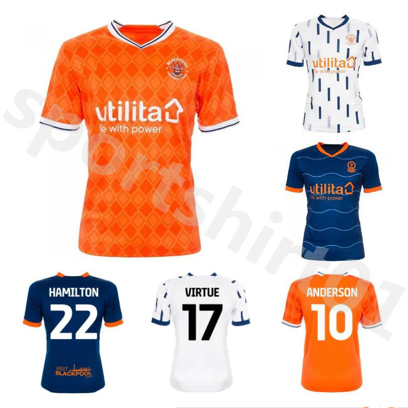 

22/23 Blackpool Soccer Jerseys The Seasiders London Kyle Vassell Brad 2022 2023 Potts Mark Cullen Colin Daniel Armand Gnanduillet Kelvin Mellor Andy Football Shirt
