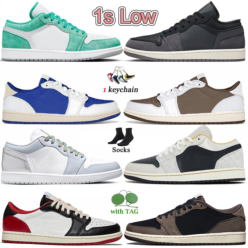 

Jumpman 1s Low Basketball Shoes 1 Lows Sneakers For Women Mens New Emerald UNC Cactus Jacks Tear Away Silver Craft Inside Out Black White, B17 low university blue 36-46