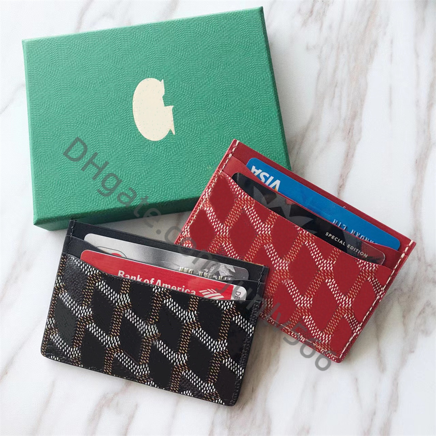 High quality men's and women's leather Card bag fashion classic Mini Bank wallets Cardholder's small ultra thin Coin Purses Key Wa