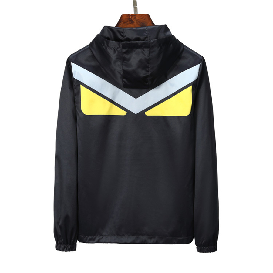 

Men's jacket Black Little Monster Hip Hop windbreaker fashion thin coat letters and women's street wear waterproof coat 3xl