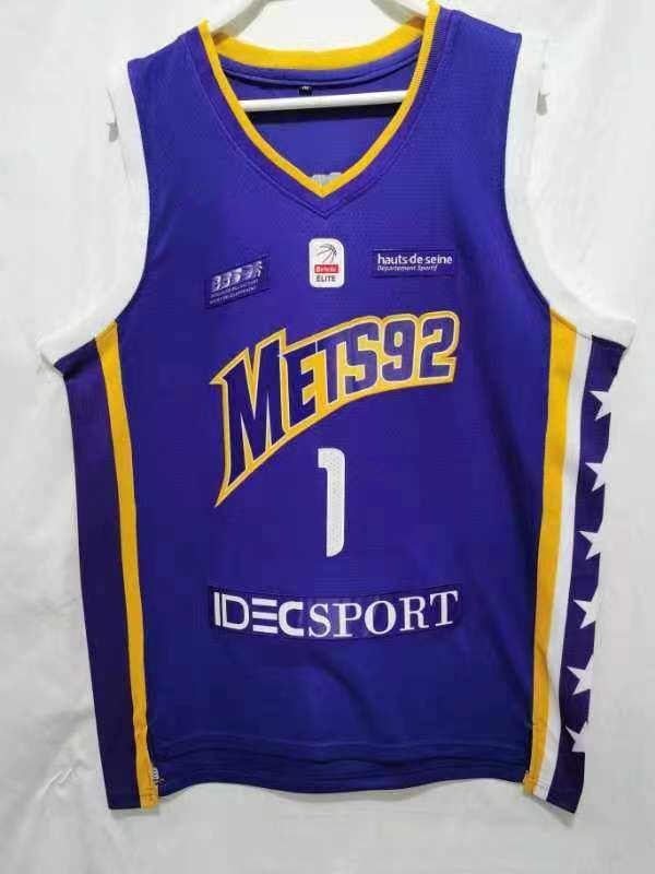 

NEW Basketball Jerseys 2023 Draft Basketball Jerseys Metropolitans 92 Victor Wembanyama 1 Jersey Home Blue White Men's City Basketball Jerse