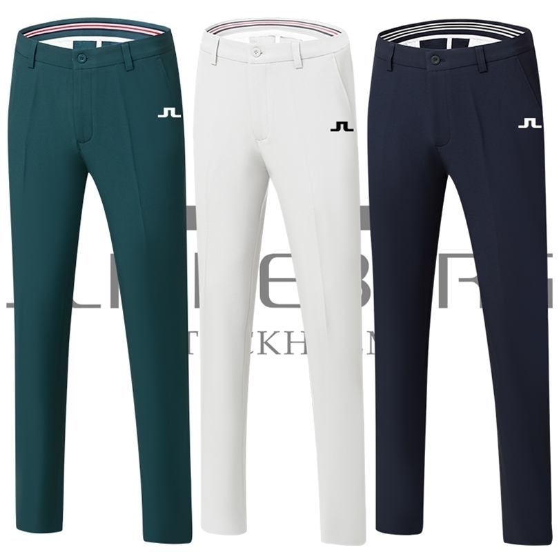 Mens Pants Spring Autumn Mens Golf Pants Thick fourWay Stretch Solid Color Sports Casual Pants High Quality Golf Clothing 221017