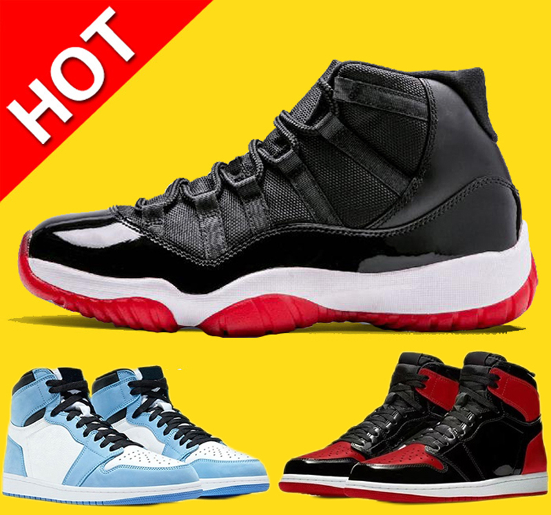 

Men Women New Jumpman 1 11s Basketball Shoes Low White Bred Concord SE Metallic Gold Pantone Ovo Grey Snake Skin Trainers Sneakers, Box