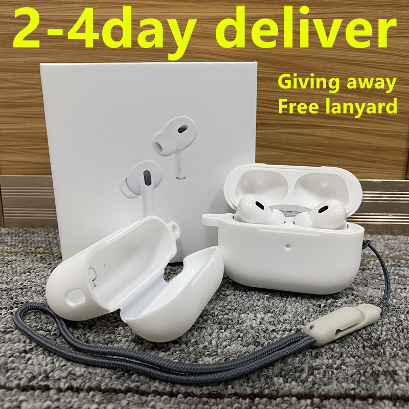 

For Airpods pro 2 air pods 3 2nd generation airpod Headphone Accessories lanyard Solid Silicone Cute Protective Earphone Cover Wireless Charging Shockproof Case