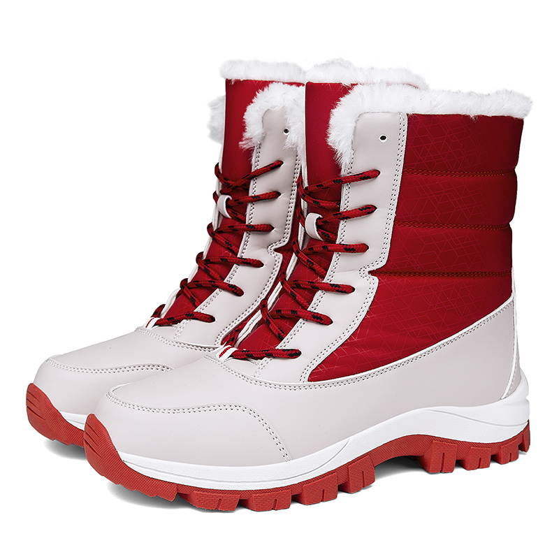 

Women's cotton shoes fashion boots large outdoor snow boots plush warm