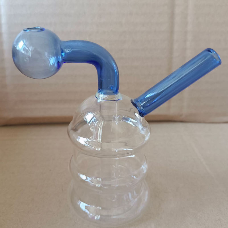 

Wholesale Newest Pyrex Mini colorful Thick Heady Cake Glass oil burner water dab rig Bong Pipe Hookah