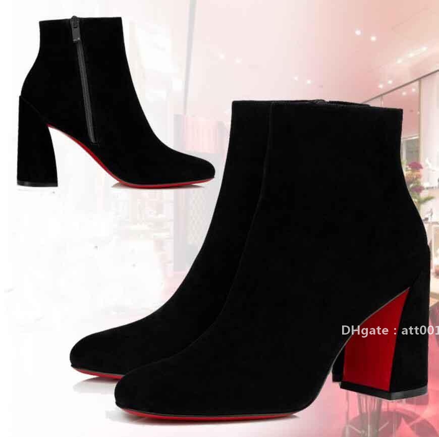

Red-Bottoms sandals Christians Perfect Winter Brands Turela Booties Women Red Ankle Boots Women's Elegant Ladies High Heels Walking Dr xIJ