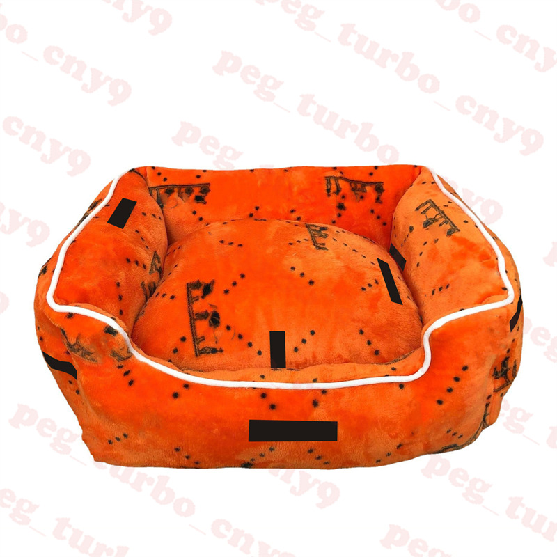 

Orange Plush Dog Kennels Pet Bed Letter Jacquard Pets Kennel Pens High End Dogs Supplies, Please contact me real pictures