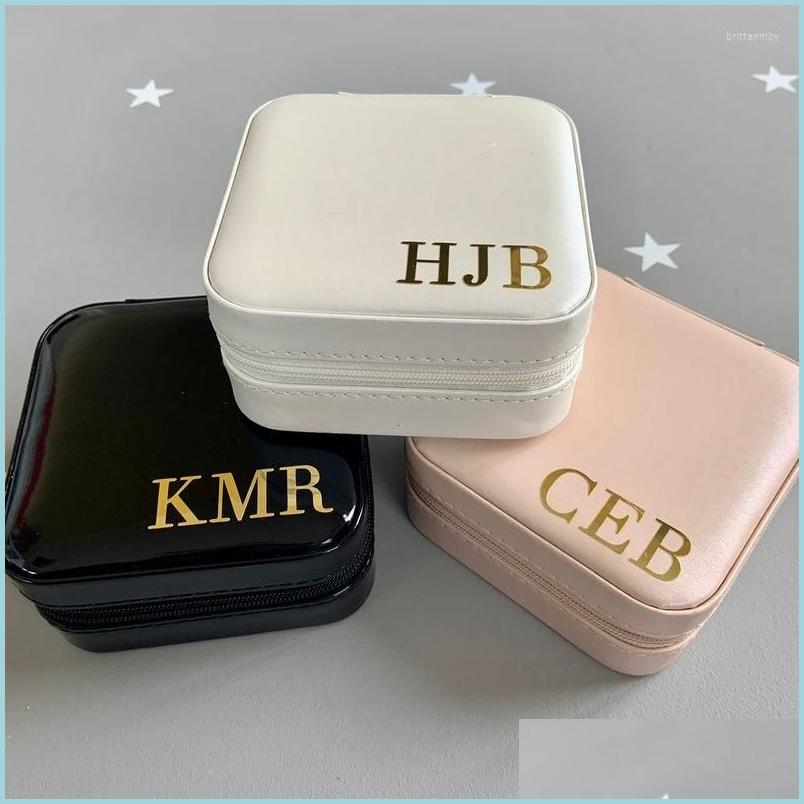 

Jewelry Pouches Bags Jewelry Pouches Personalized Boxes Bridesmaid Box Gift Maid Of Honor For Women Travel Case Drop Delivery 2022 Dh0Q4