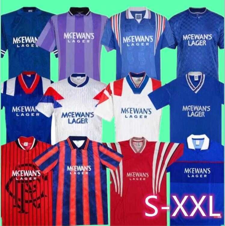 

87 90 92 93 94 95 96 97 99 01 08 Glasgow Rangers fc Retro soccer jerseys 20 21 LAUDRUP gerrard GERRARD GASCOIGNE MCCOIST vintage football, 17