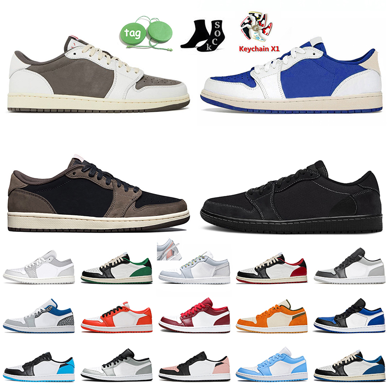 Jumpman 1 Low Basketball Chaussures Cactus Jack Reverse Mocha Blue 1S Lows Black Phantom Olive Tear Away Argent Femmes Hommes Baskets OG Fragment