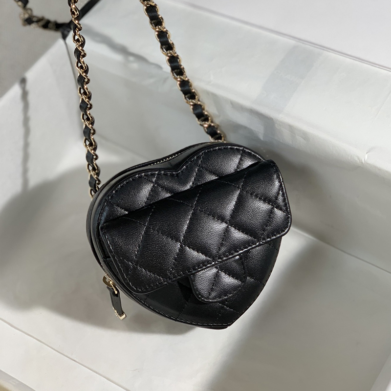 

Top 10A Tier Quality Heart Zipper Belt Bag 18cm Luxury Designer Handbag Quality Women Real Leather Lambskin Quilted Purse Shoulder Gold Box Bag Chain Wallet With Box, Contact us