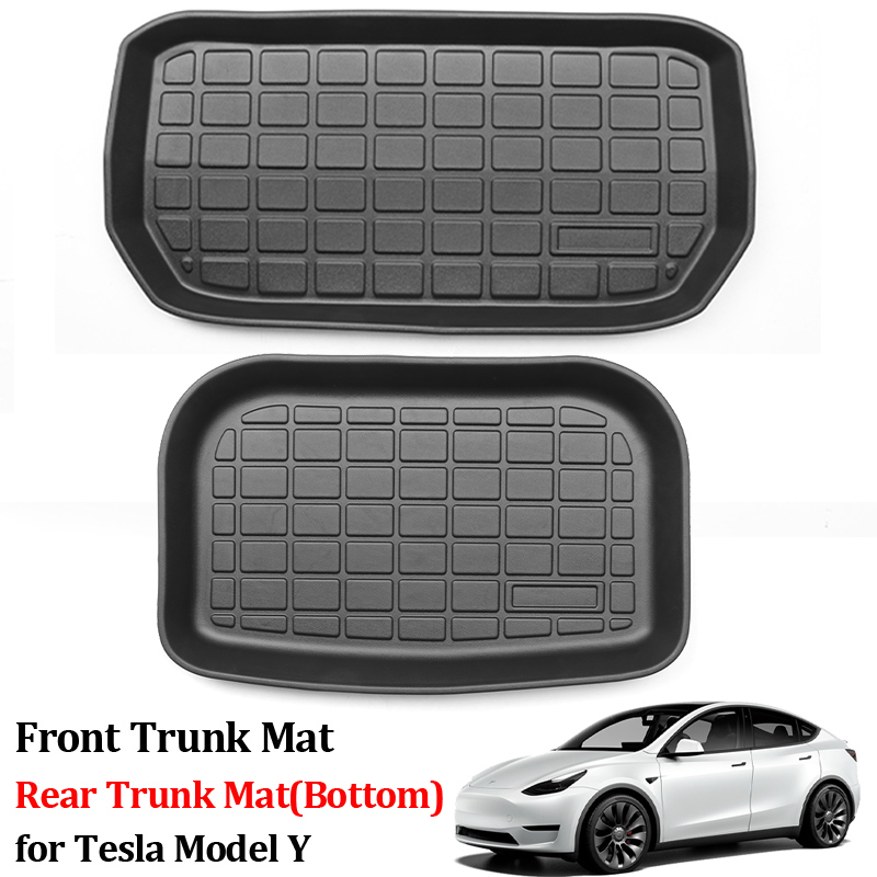 

Front Trunk Mat For Tesla Model Y 2022 Accessories ModelY Rear Trunk Storage Mat TPE Protector Cover Waterproof 2021 Car Parts