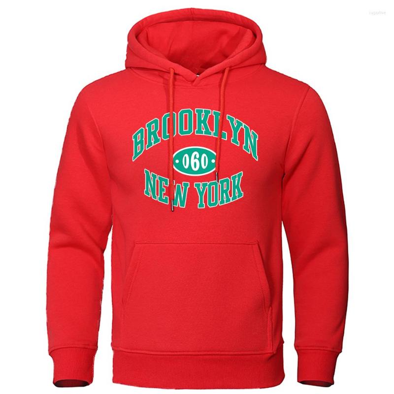 

Men' Hoodies Brooklyn York U..A Printing Men' Hoodie Autumn Winter Loose Clothing Warm Fleece Sweatshirts Fashion Casual Sportswear, Beige