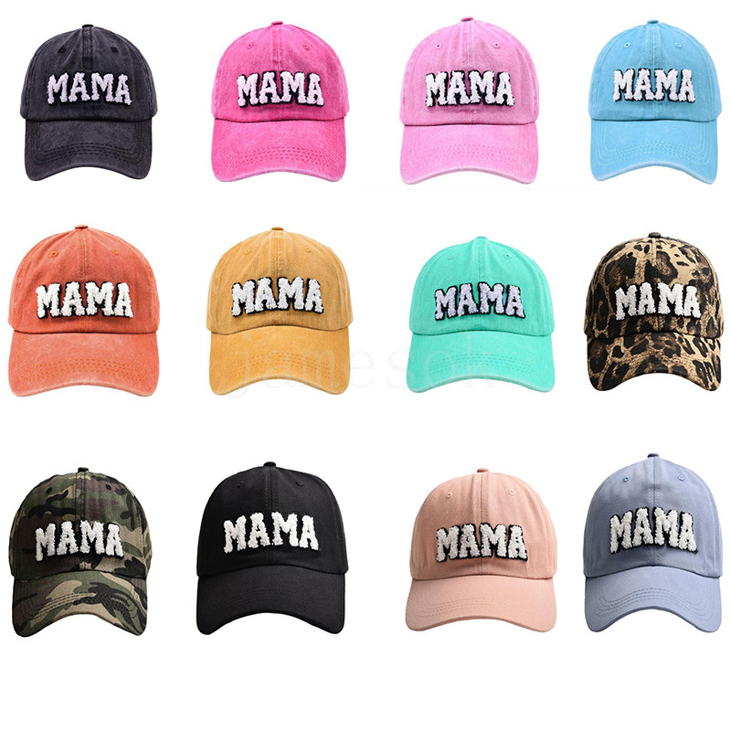 

Mama Baseball Caps Alphabet Embroidered Ponytail Hats Outdoor Sunscreen Sports Peaked Adjustable Summer Horsetail Cap DE833, Multi