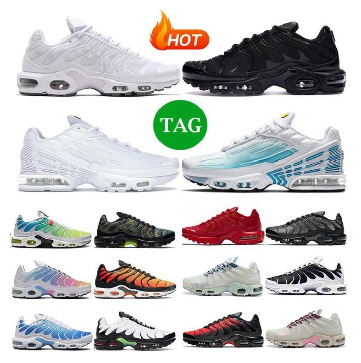 

plus TN running shoes Mens Triple black White Black Royal Grey Club University Blue Hyper Reverse Sunset women Breathable sneakers trainers, Box
