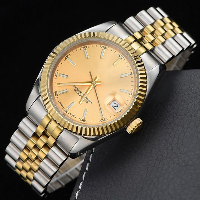 Lady luxe daydate montres mens montre automatique 41/36 / 31mm mécanique lunette acier inoxydable amoureux saphir boucle déployante femmes étanch