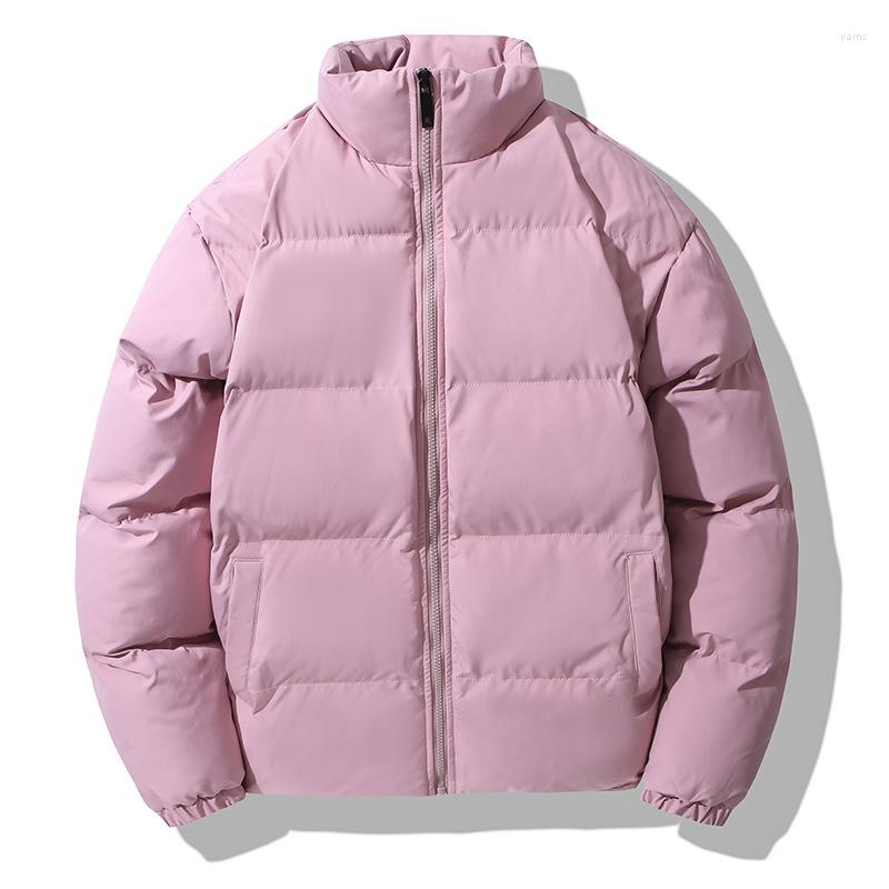 

Hoodies Pink Winter Down Jacket Outdoors Plus Thick Keep Stand Collar Casual Sweatshirts Cardigan Zip