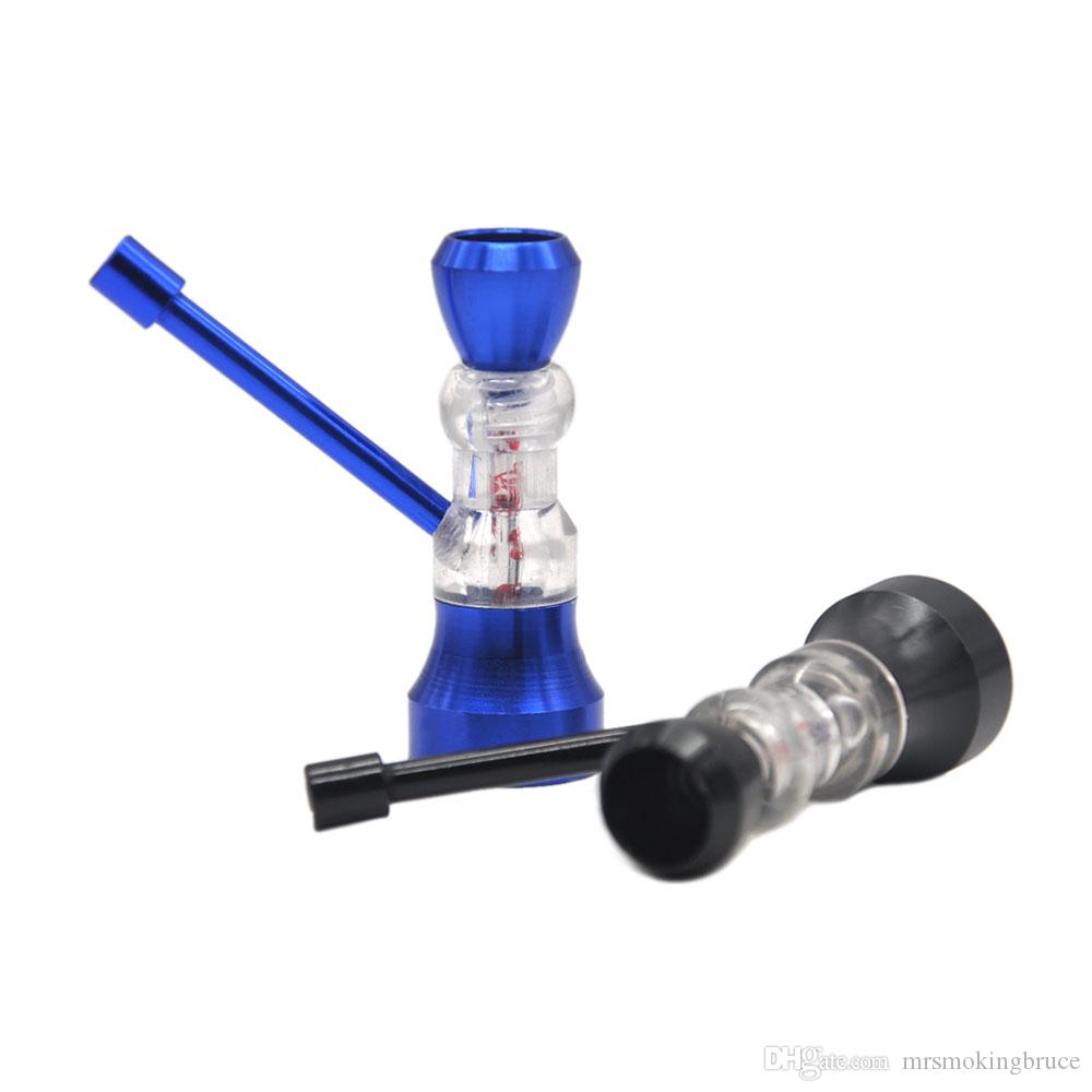 

pipes smoke accessory Mini Hookah for Smoking Cigarette Metal Water Pipe Screen Glass Pipe Small Shisha bong dab rig