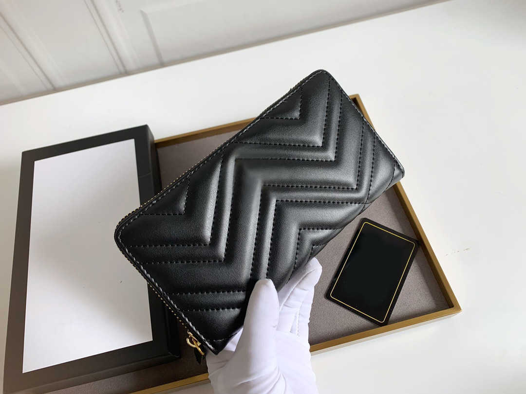 

2022 Designers Marmont WALLET Mens Women Long Wallets High Quality Retro Metal Brand Mark Coin Purse Card Holder Clutch With Origina Box
