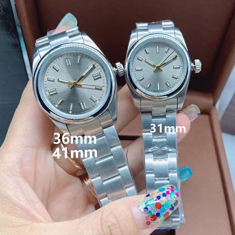 Couple watches lady oyster bracelet Pink dial dial Automatic watch Woman 31 36 41mm Fine steel Mechanical 904L Stainless Sapphire Colour Luxuriou-image-810628464