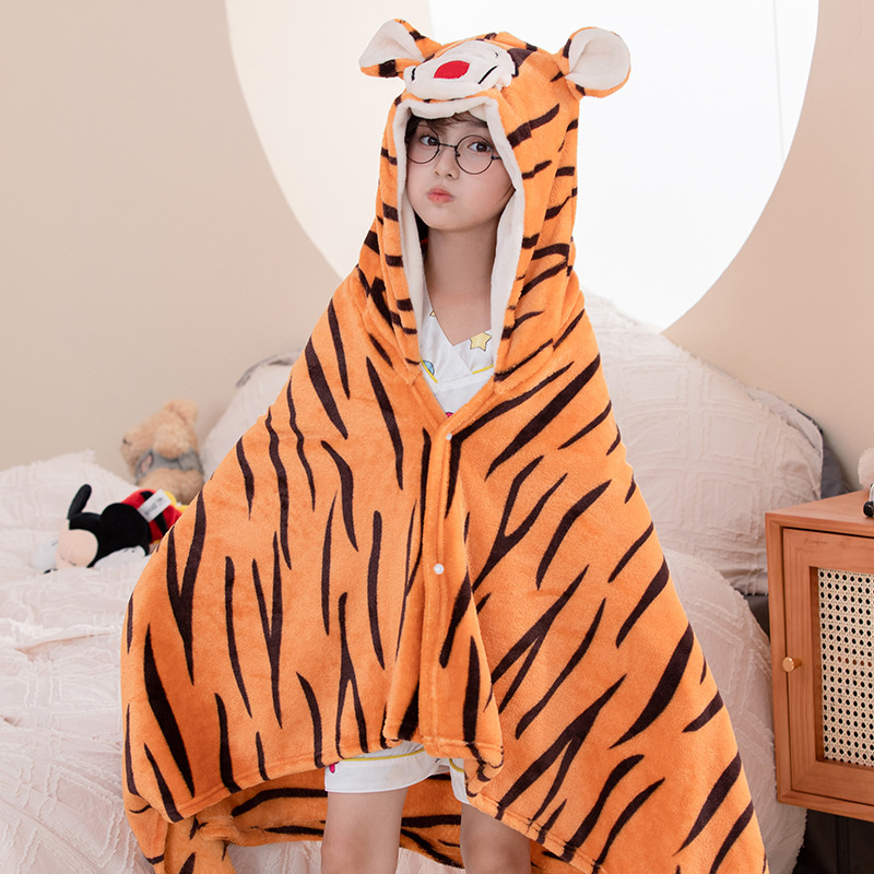 

Disney Hooded Napping Blanket Summer Thin Office Cover Blanket Children Baby Shawl Four Seasons, As picture