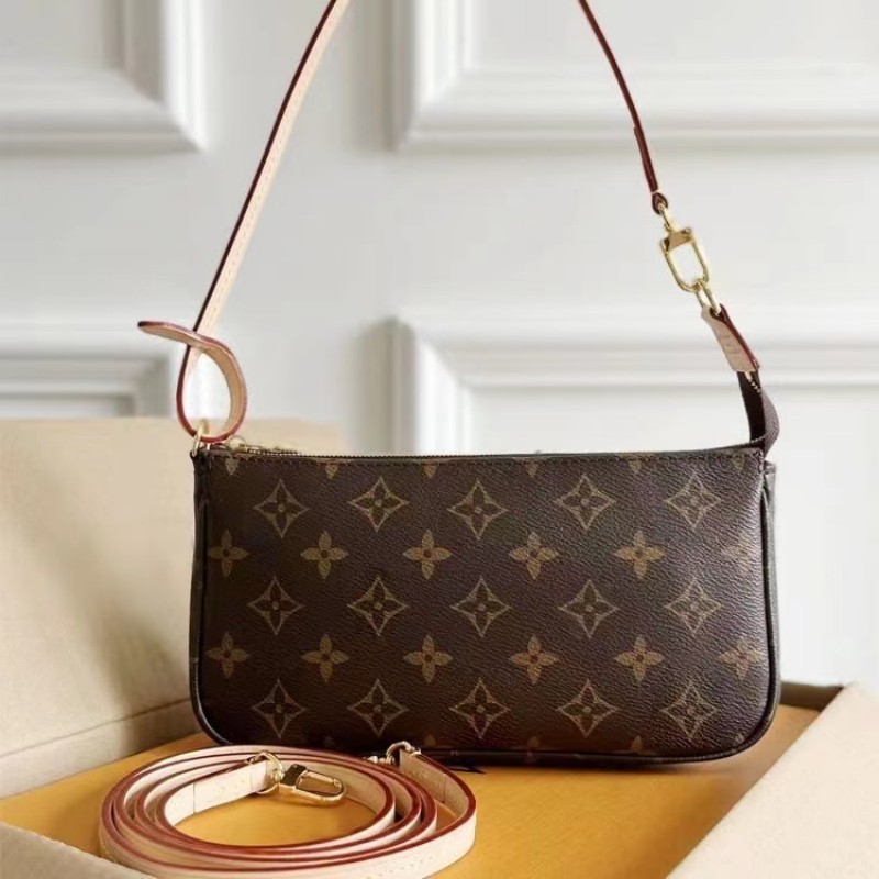 

Brown flower print Leather mahjong Women's bag chain stripe armpit one shoulder cross body light handbag 2022 Quality High Luxurys Fashion Bags, White floral print