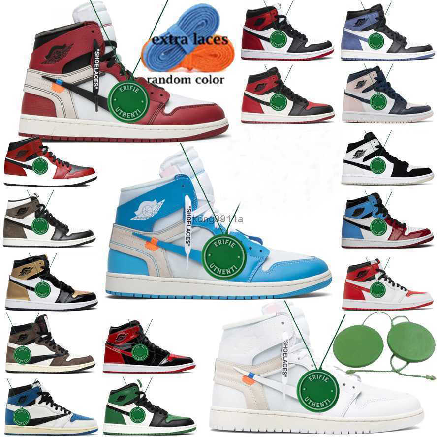 

2022 Basketball Shoes Sneakers Retro Unc Sneaker Dark Mocha Bred Patent Chicago Royal University Blue Fearless Diamond 2022 Air Jorda Jumpman 1 Men Og Offs White x, Color # 6