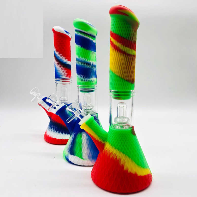 

Hookahs Silicone Bong 3 Color Mini Bubble Water Pipes Dab Rigs Bong