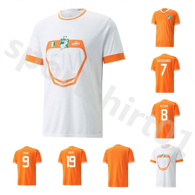 

2022 2023 PEPE Cote d Ivoire soccer jerseys 22/23 Ivory Coast fans player version ZAHA HALLER KESSIE national BAILLY BOLY team football shirt home away uniforms