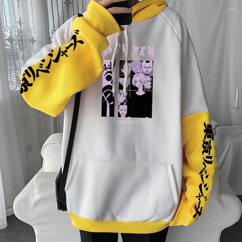 

Men's Hoodies Anime Tokyo Revengers Harajuku Manga Hajime Kokonoi Rindou Haitani Ran Unisex Oversized Patchwork Sweatshirt, Blue