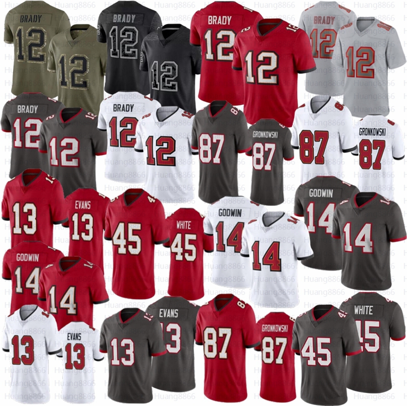 

Men women youth Chris Godwin Tom Brady football jersey Rob Gronkowski Buccaneeres Evans Devin White Stitched Jerseys, As