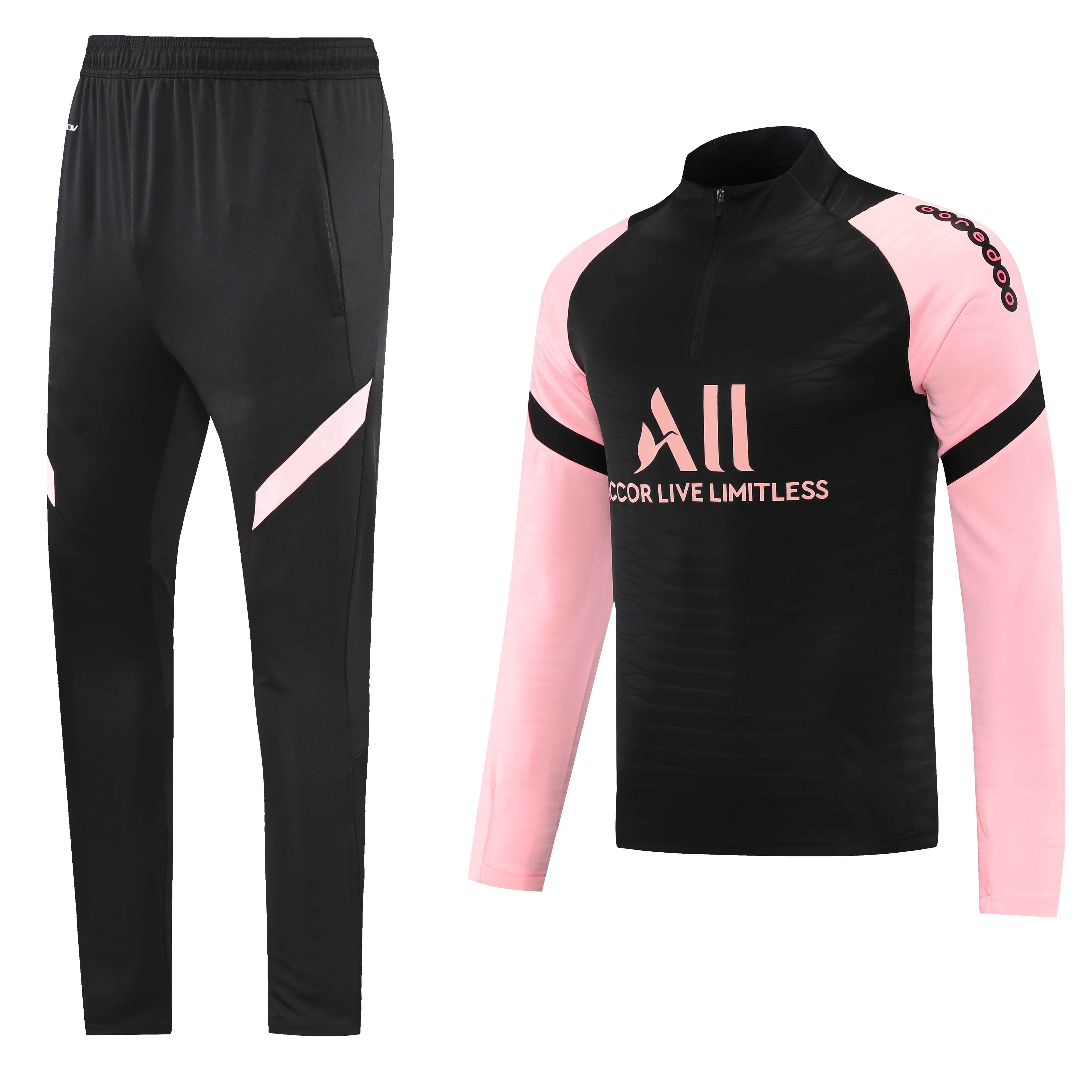 

Fans Top 22 23 psgs tracksuit 2022 2023 training shirt football survetement children chandal MBAPPE kids and men long sleeve Football soccer Jersey kit uniform, 6 half zipper # 2122