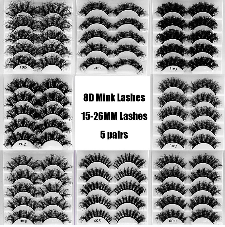 Épais bouclés vison faux cils désordre entrecroisé naturellement doux vif fait à la main réutilisable multicouche 3d faux cils pleine bande exten