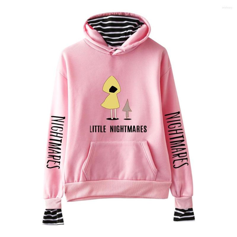 

Men's Hoodies 2022 Little Nightmares Fake Two Piece Sweatshirts Women Pullovers Long Sleeve Harajuku Streetwear Hip Hop Clothes, Black
