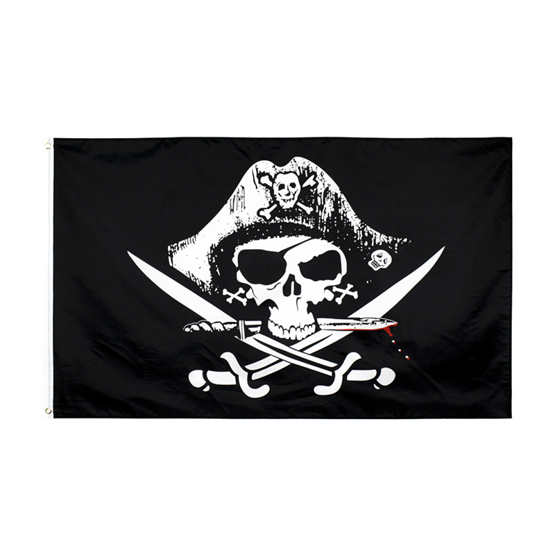 

Skull Bone Pirate Flag 90x150cm Screen Printing Jack Rackham Banner 10 PCS