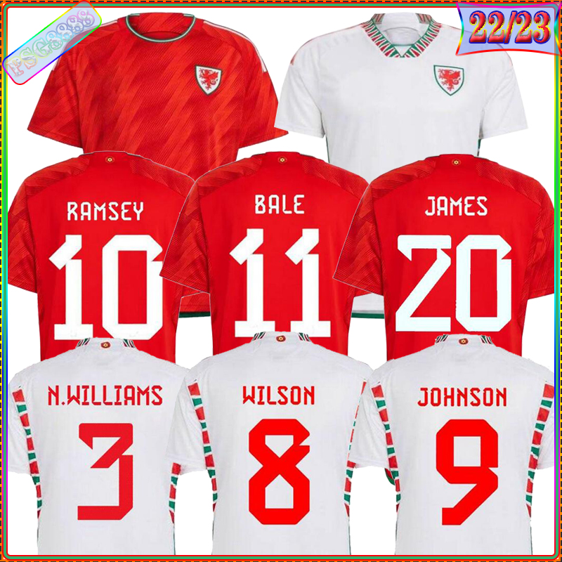 

2022 2023 fans version Wales Soccer Jerseys BALE WILSON ALLEN RAMSEY Mens 22 23 Maillot Foot world National Team cup Rodon VOKES Home Football Shirt Short Sleeve MAN, (player version)