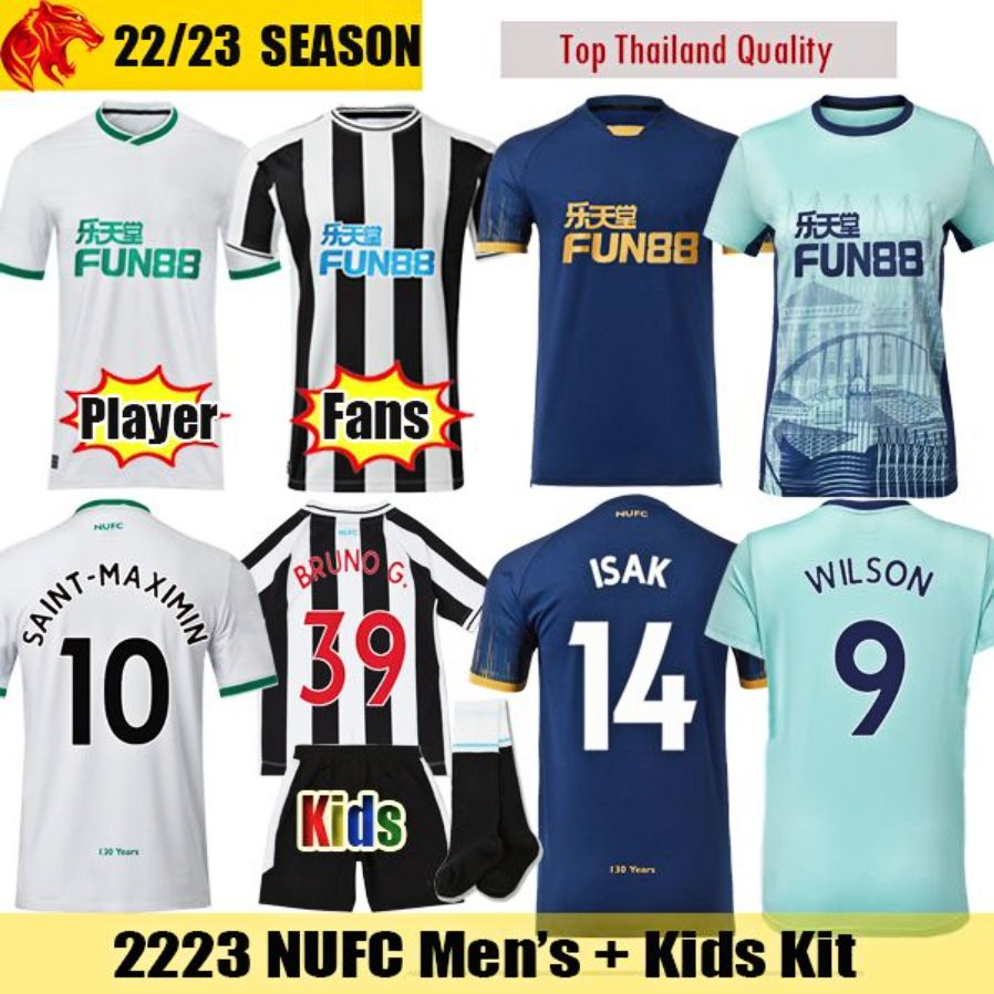 22 23 New castle Soccer Jerseys BRUNO G. JOELINTON ISAK 2022 2023 NUFC Fans Player Version United MAXIMIN WILSON ALMIRON Football Shirt Mens Jers